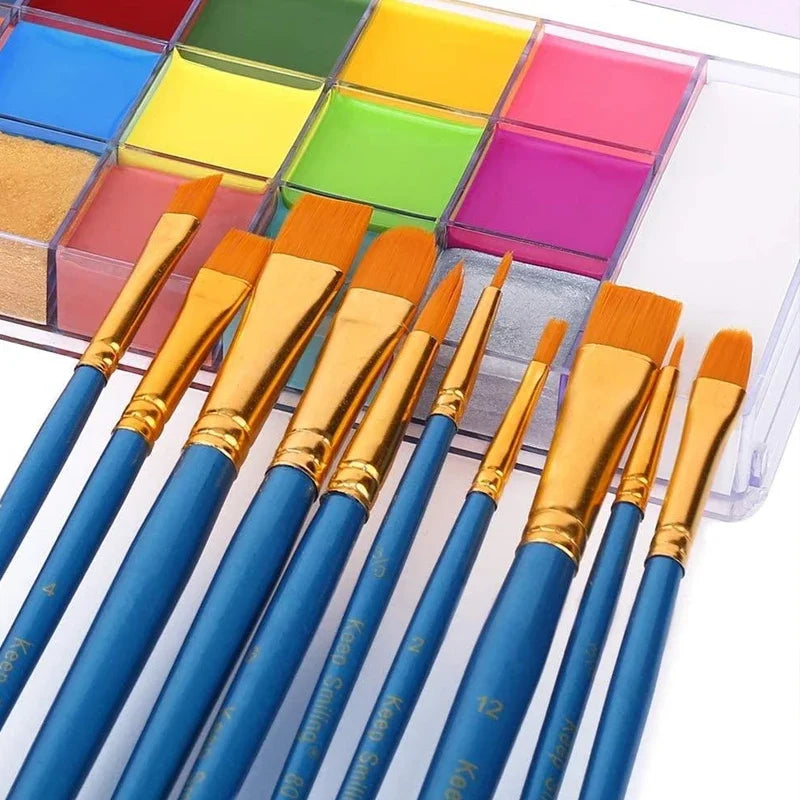 20-Color Professional Face and Body Painting Palette - 3