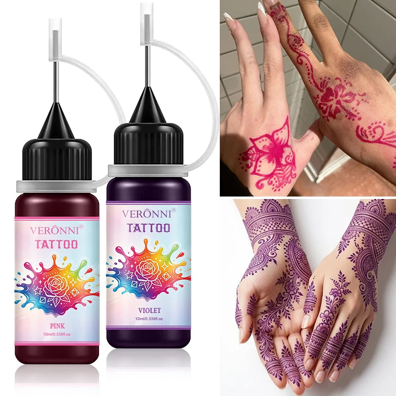 DIY Temporary Tattoo Ink Set with Stencils - 13