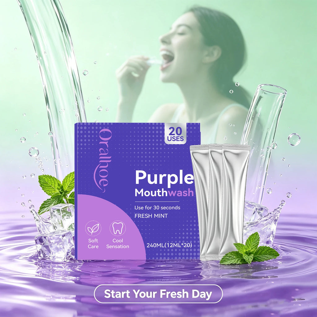 Portable Travel Mouthwash Sachets for Fresh Breath