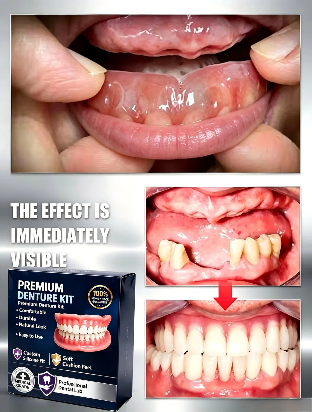 Temporary Silicone Cosmetic Smile Teeth Kit