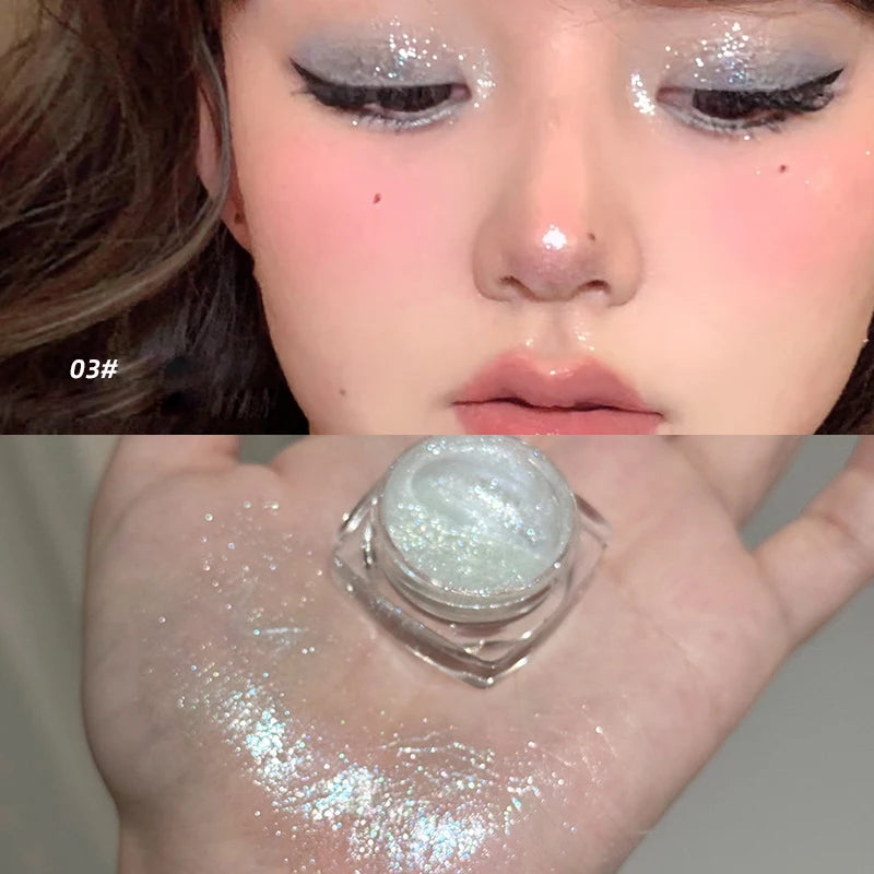 Shimmer Glitter Single Eyeshadow for Radiant Eye Makeup