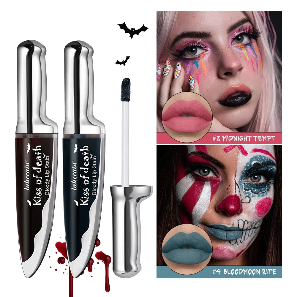 Bloody Matte Liquid Lip Stain for Halloween and Gothic Makeup