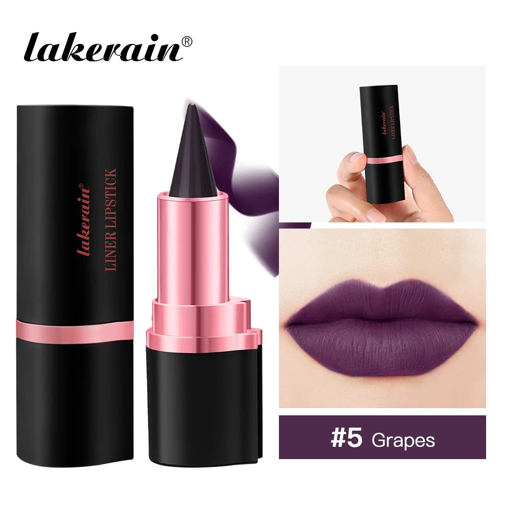 2-in-1 Waterproof Matte Lip Liner and Lipstick Crayon