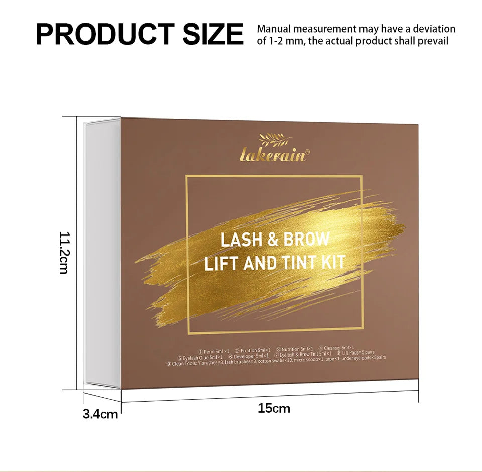 Professional Lash Lift and Brow Tint Kit for Salon Results
