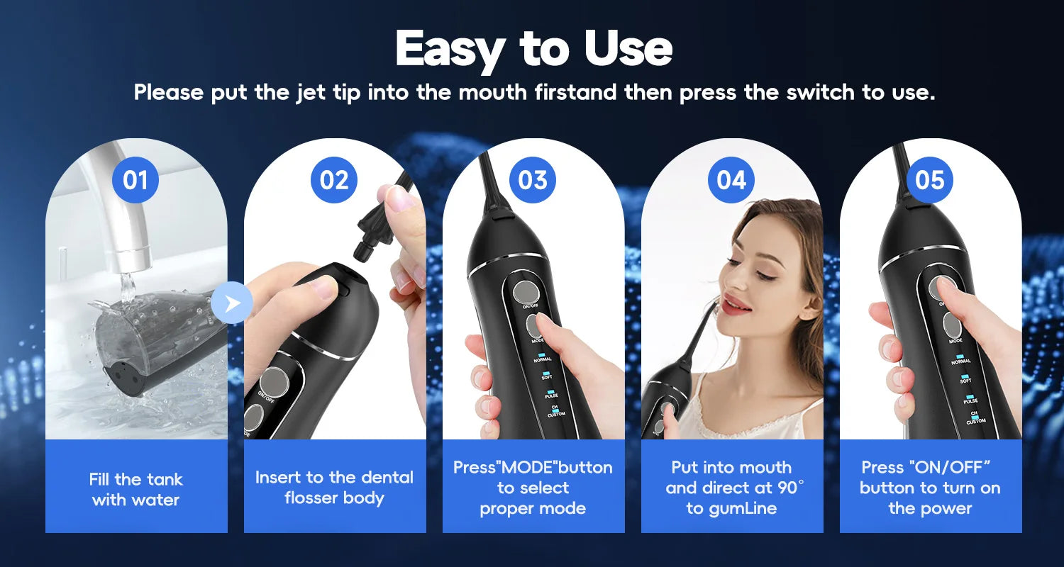 Electric Water Flosser and Sonic Toothbrush Oral Care Set - 8