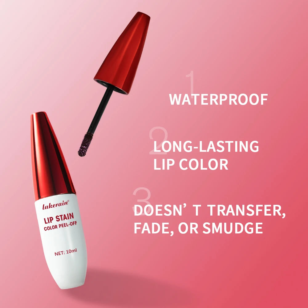 Waterproof Peel-Off Lip Stain for Long-Lasting Color