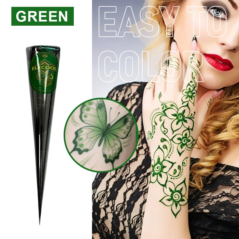Semi-Permanent Waterproof Henna Tattoo Paste