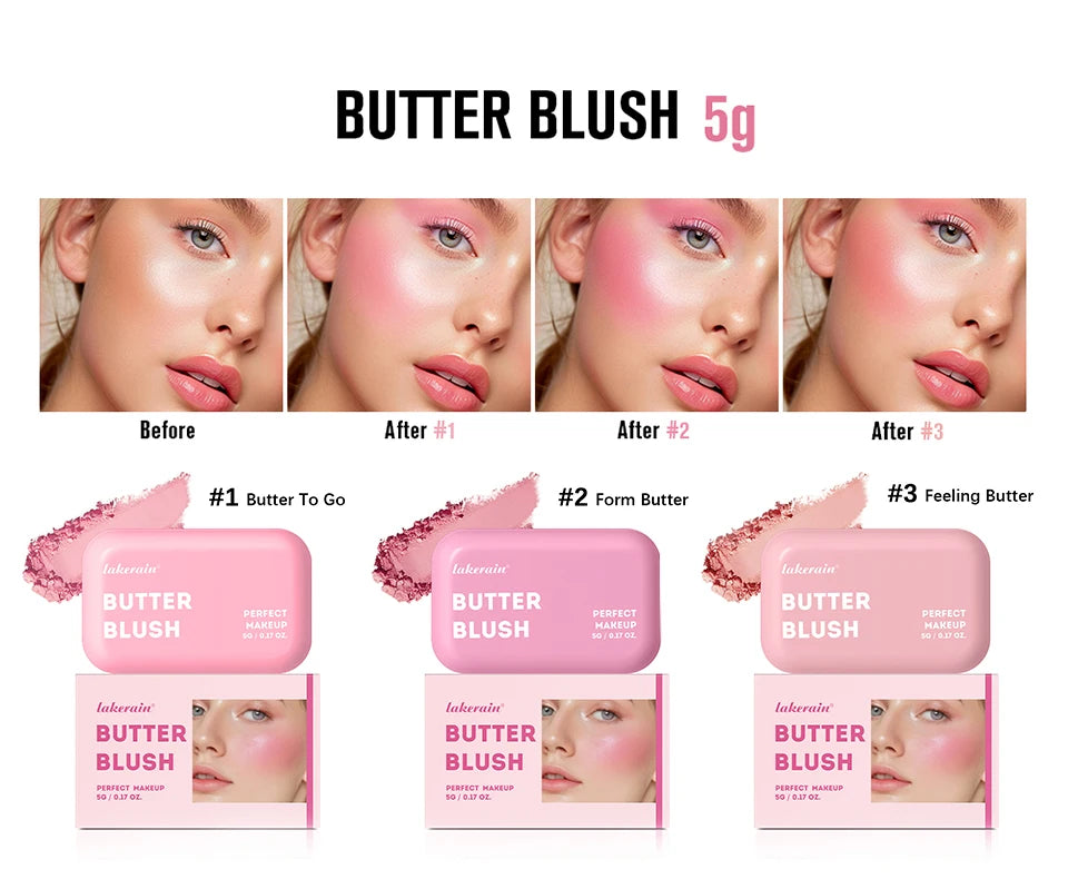 Silky Butter Cream Blush for Long-Lasting Natural Glow