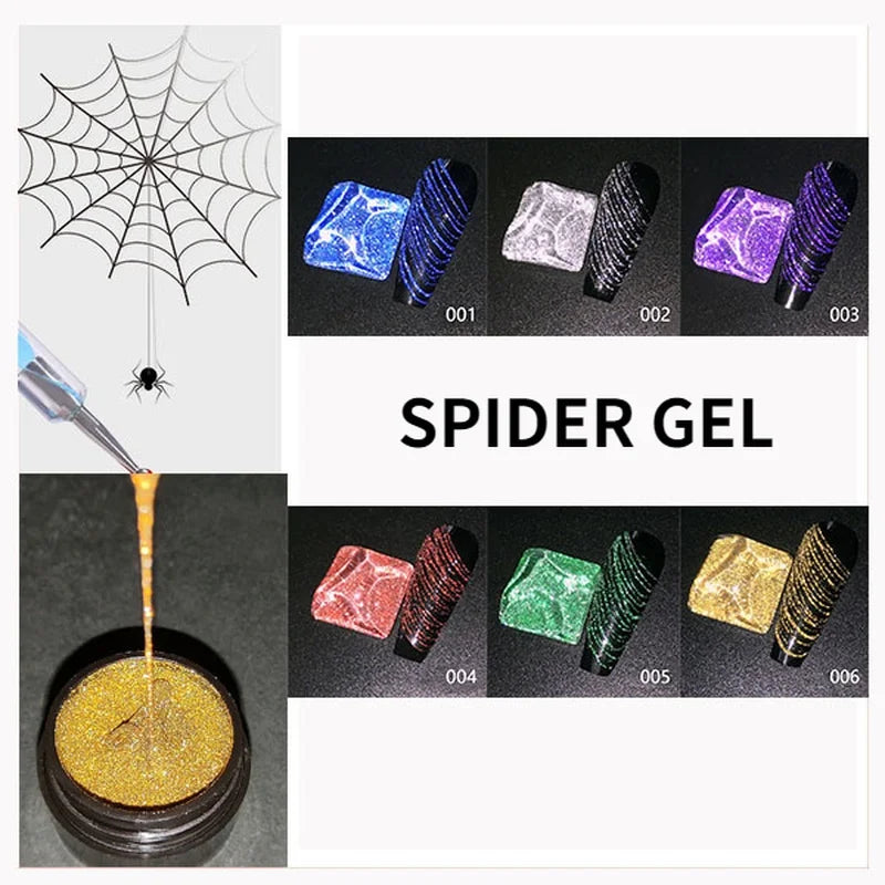 Reflective Spider Gel for Nail Art Design - 5