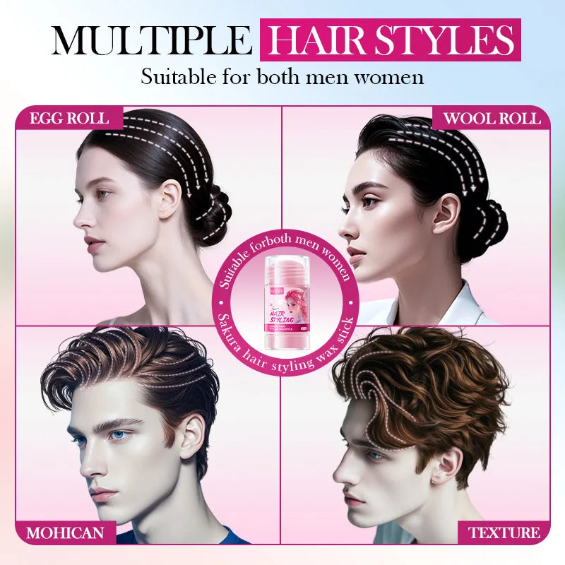 Anti-Frizz Hair Styling Wax Stick for Sleek Hairstyles - 2