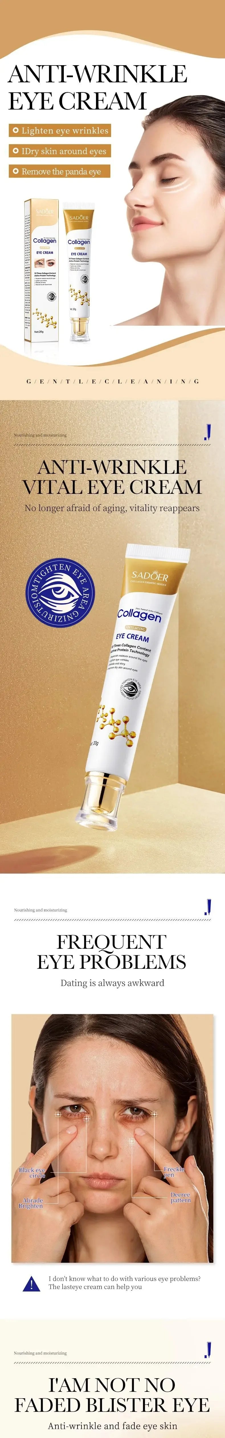 Collagen Anti-Aging Eye Cream for Dark Circles and Puffiness - 7