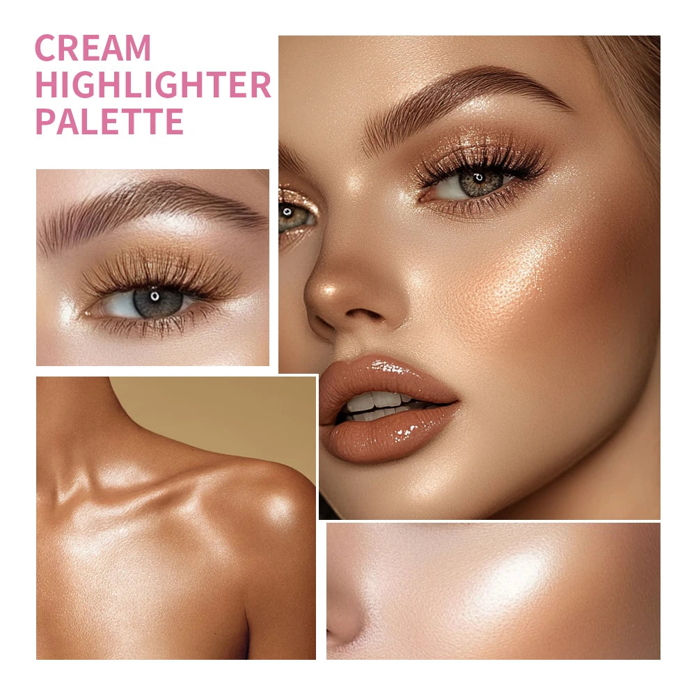 8-Color Cream Highlighter and Contour Palette