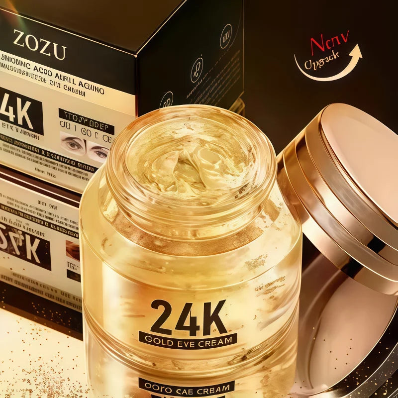 24K Gold Hyaluronic Acid Eye Cream for Dark Circles and Firming