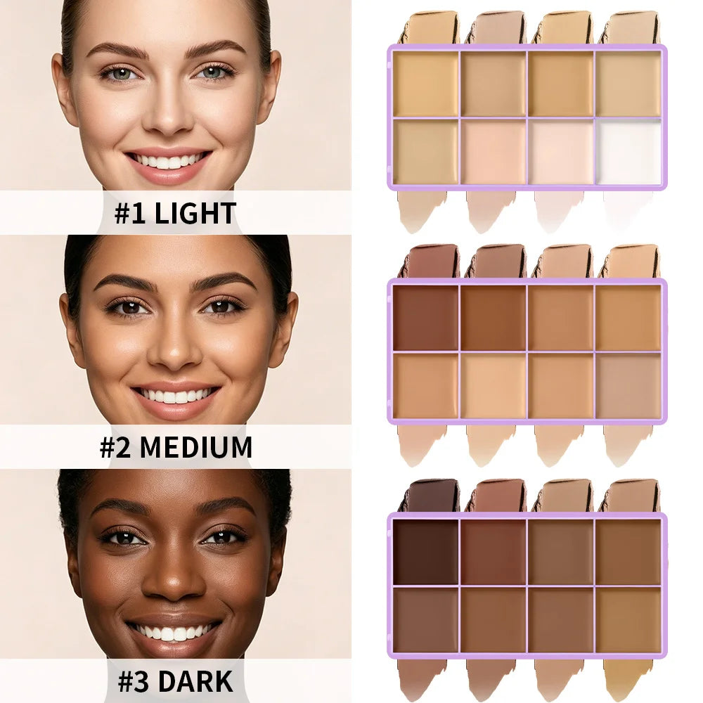 8-Shade Cream Concealer and Contour Palette