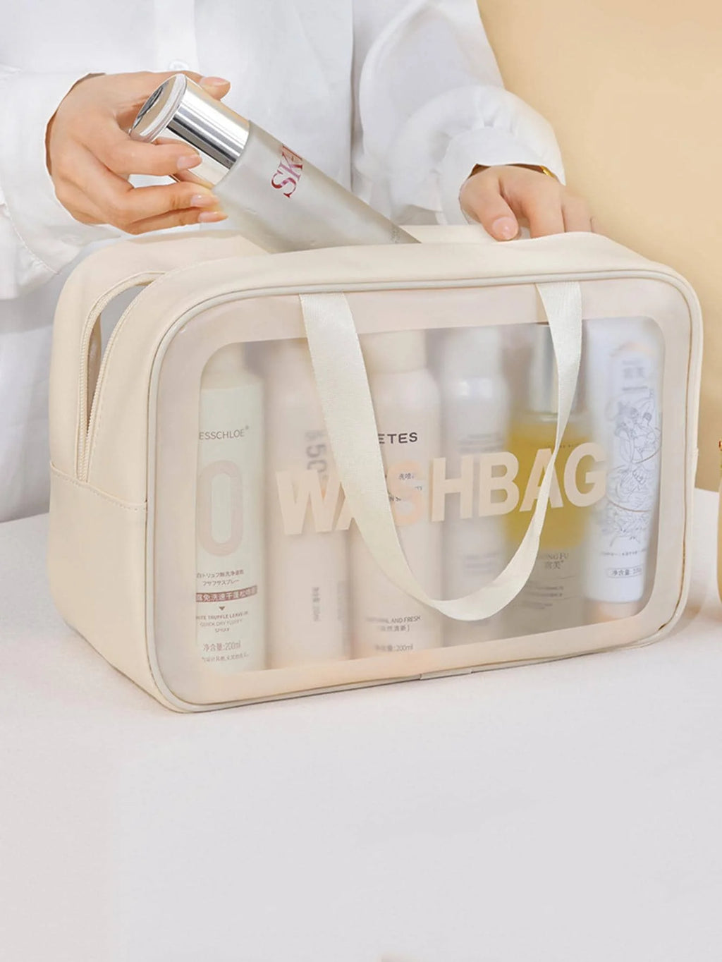 Waterproof Transparent Large Capacity Cosmetic Travel Bag