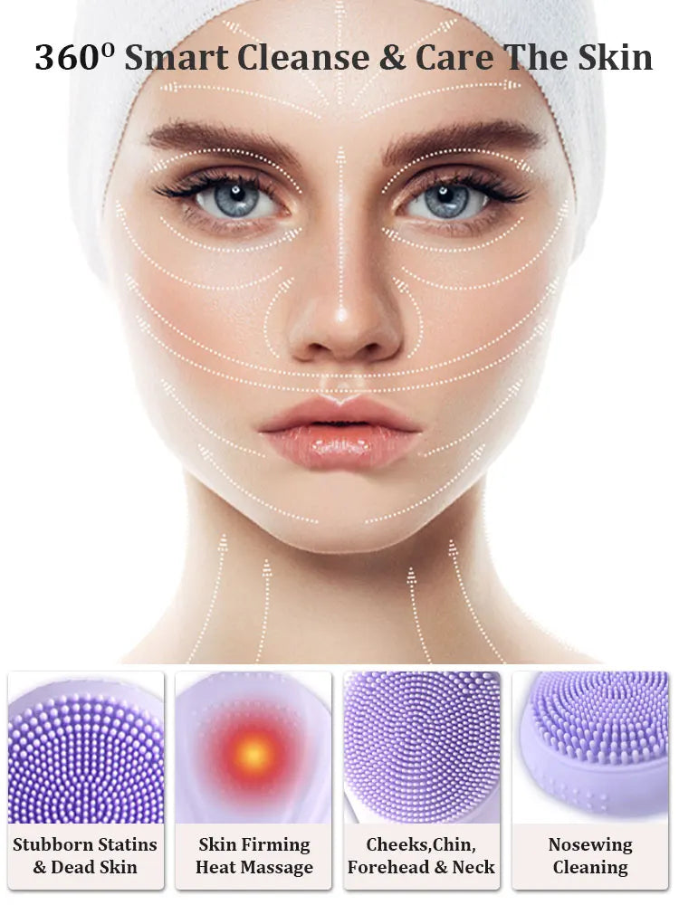 Sonic Electric Facial Cleansing and Exfoliating Brush