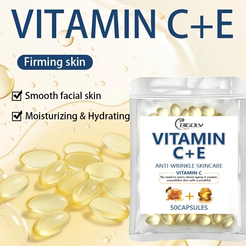 Vitamin C and E Facial Serum Capsules for Radiant Skin