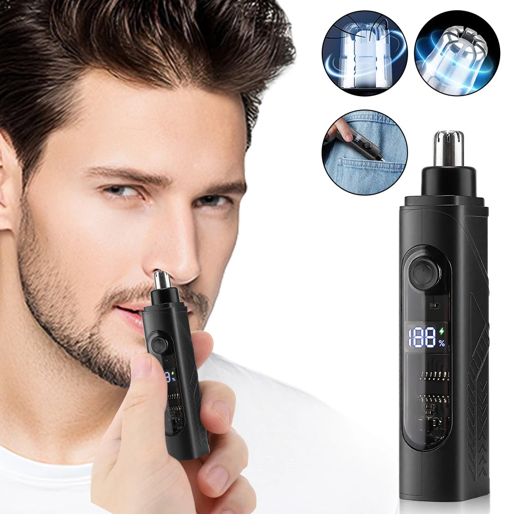 Painless Rechargeable Electric Nose Hair Trimmer