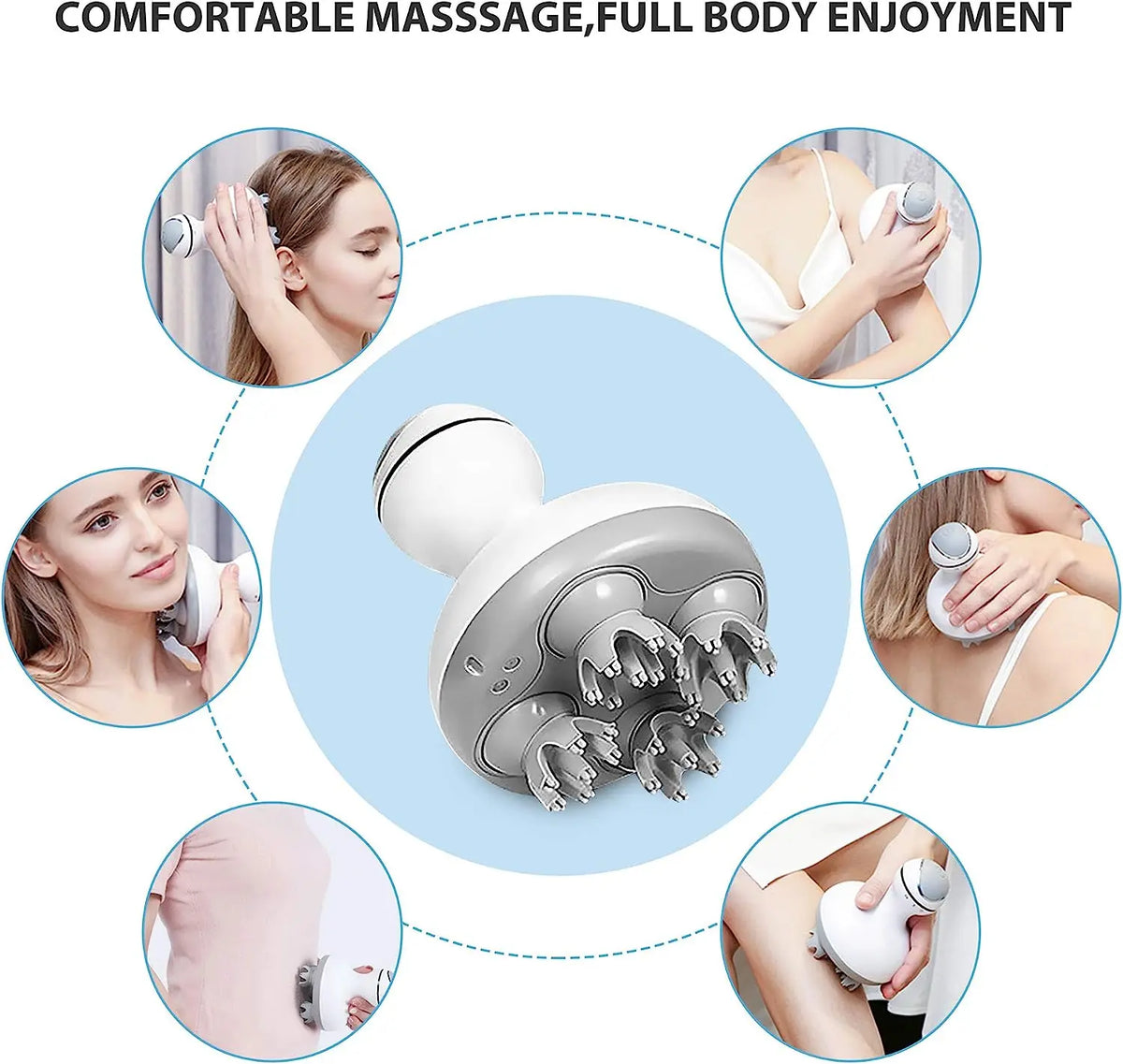 Electric Cordless Scalp and Body Massage Tool