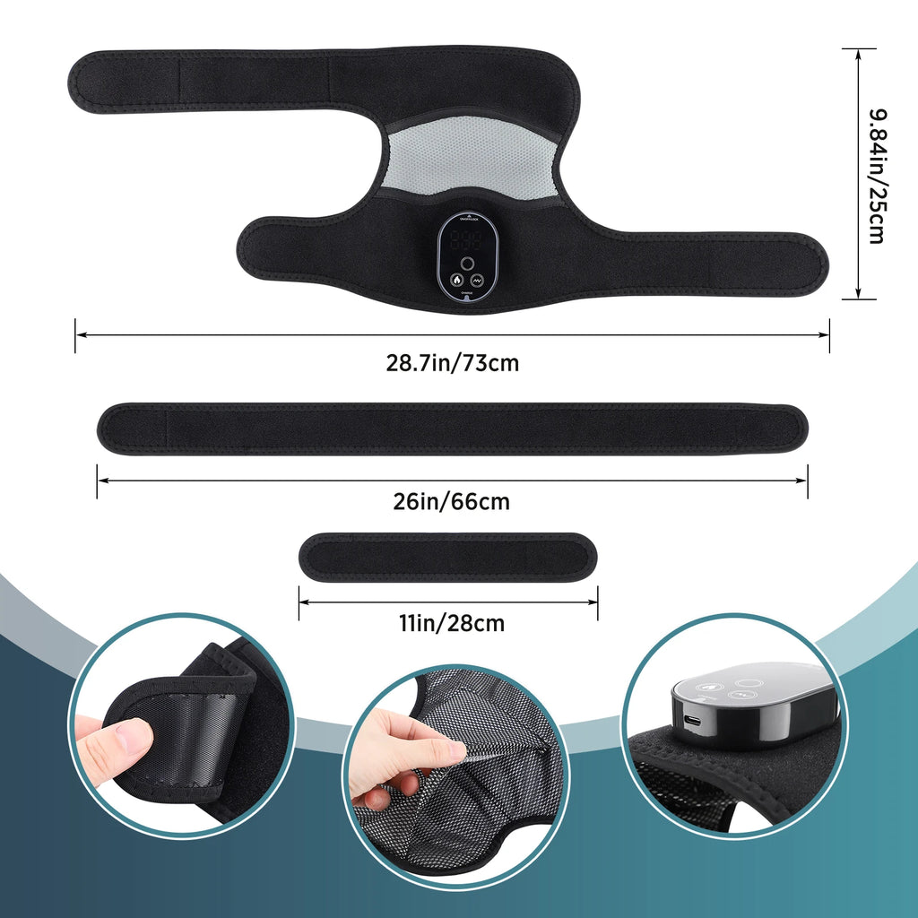Heated Vibration Massage Wrap for Knee, Shoulder and Elbow