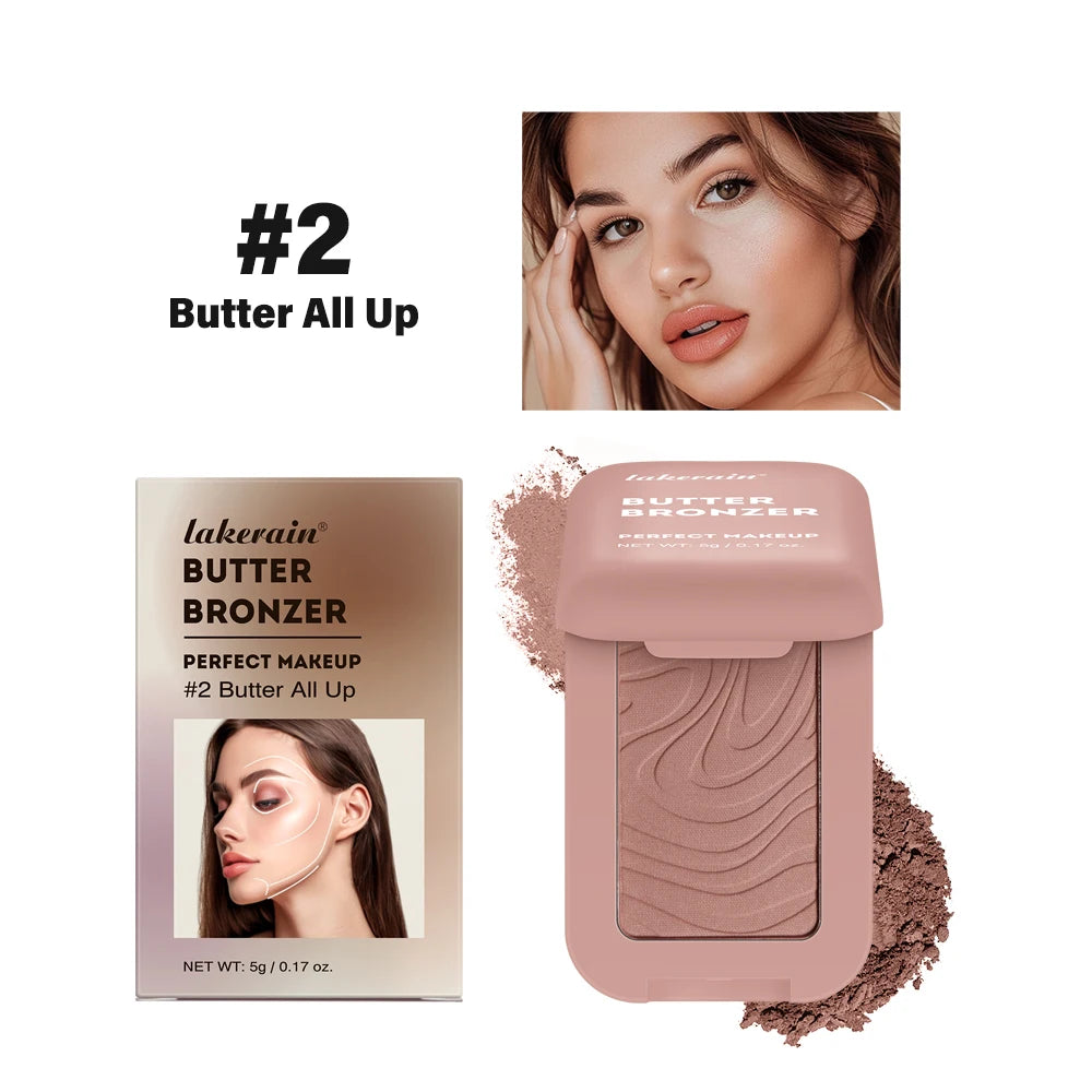 Silky Matte Butter Bronzer Powder for Sculpted Face