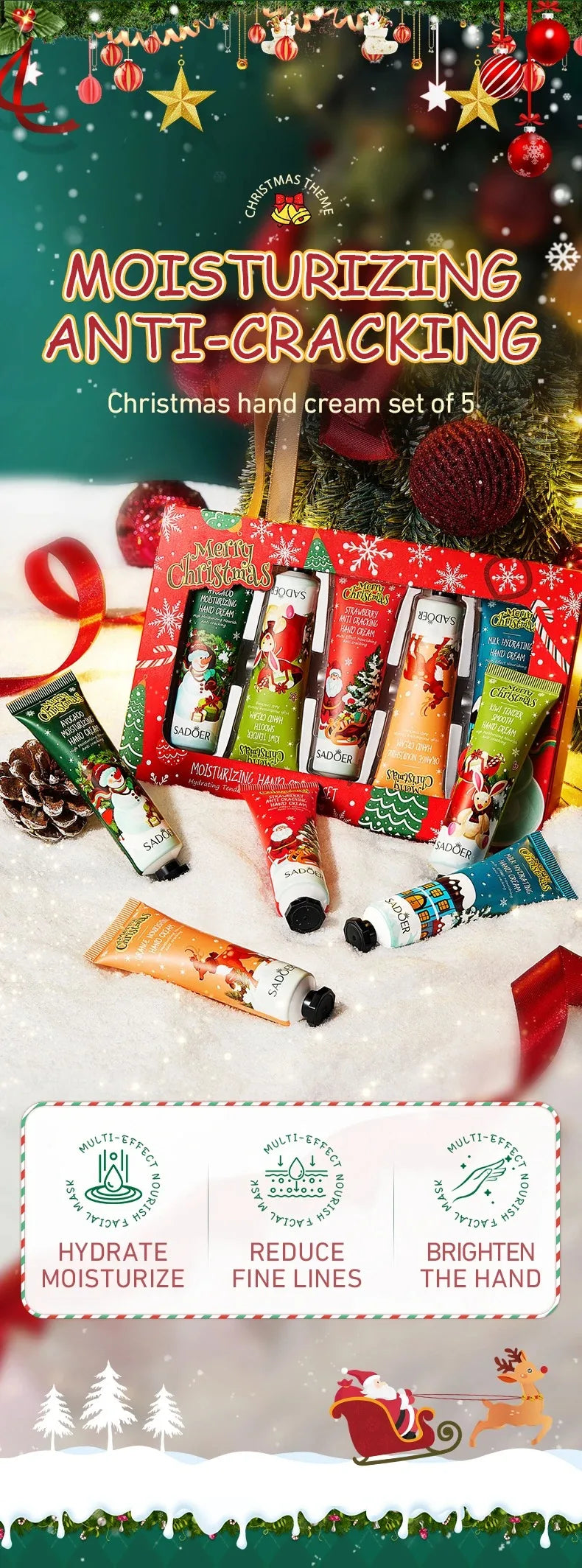 Festive Christmas Hand Cream Set for Deep Hydration