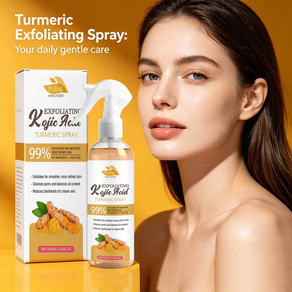 Brightening Kojic Acid and Turmeric Exfoliating Facial Spray