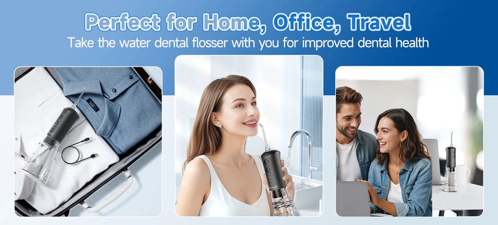 Portable Rechargeable Water Flosser for Deep Teeth Cleaning