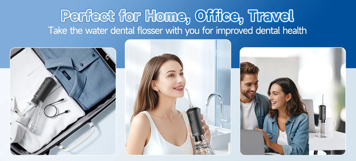 Portable Rechargeable Water Flosser for Deep Teeth Cleaning