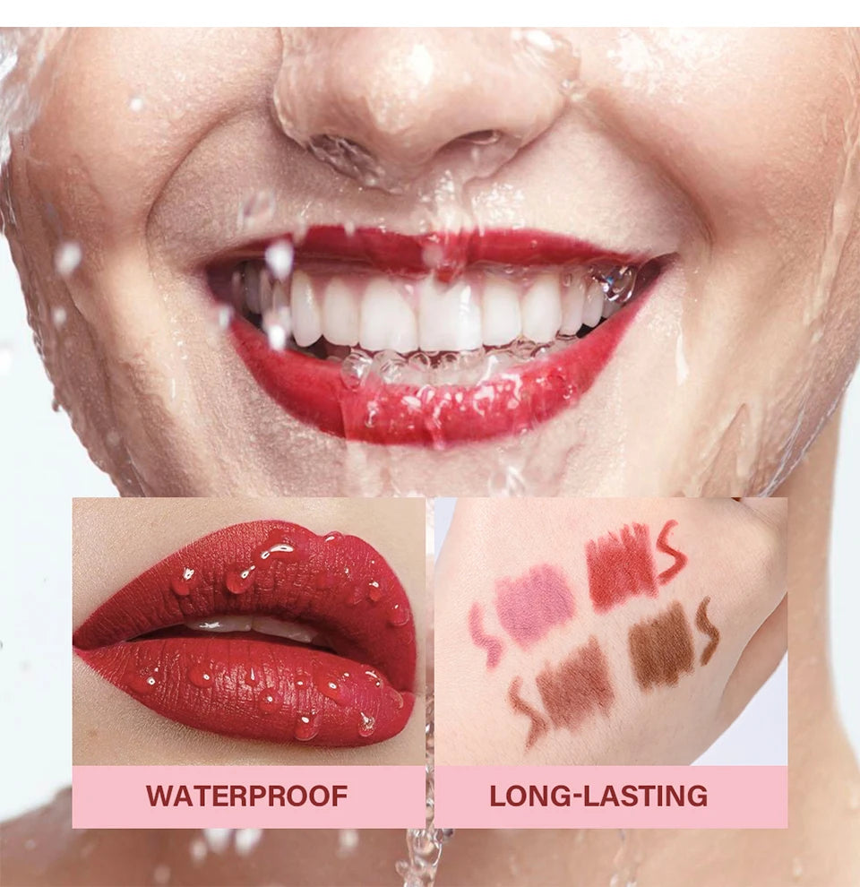 Waterproof Matte Lip Liner Pencil Set
