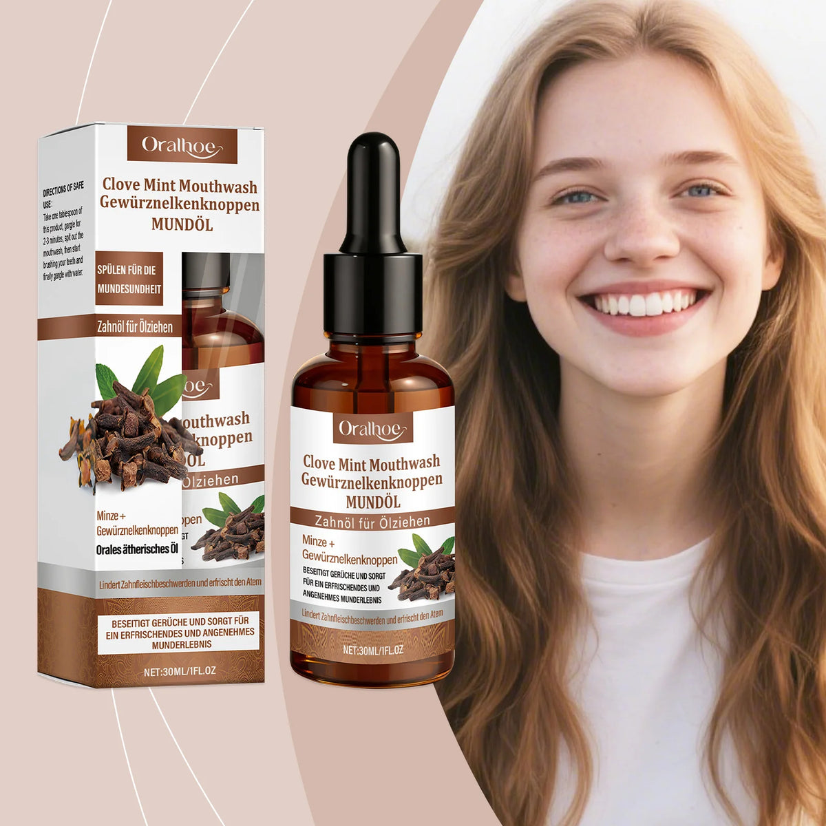 Clove Mint Mouthwash for Fresh Breath and Oral Care