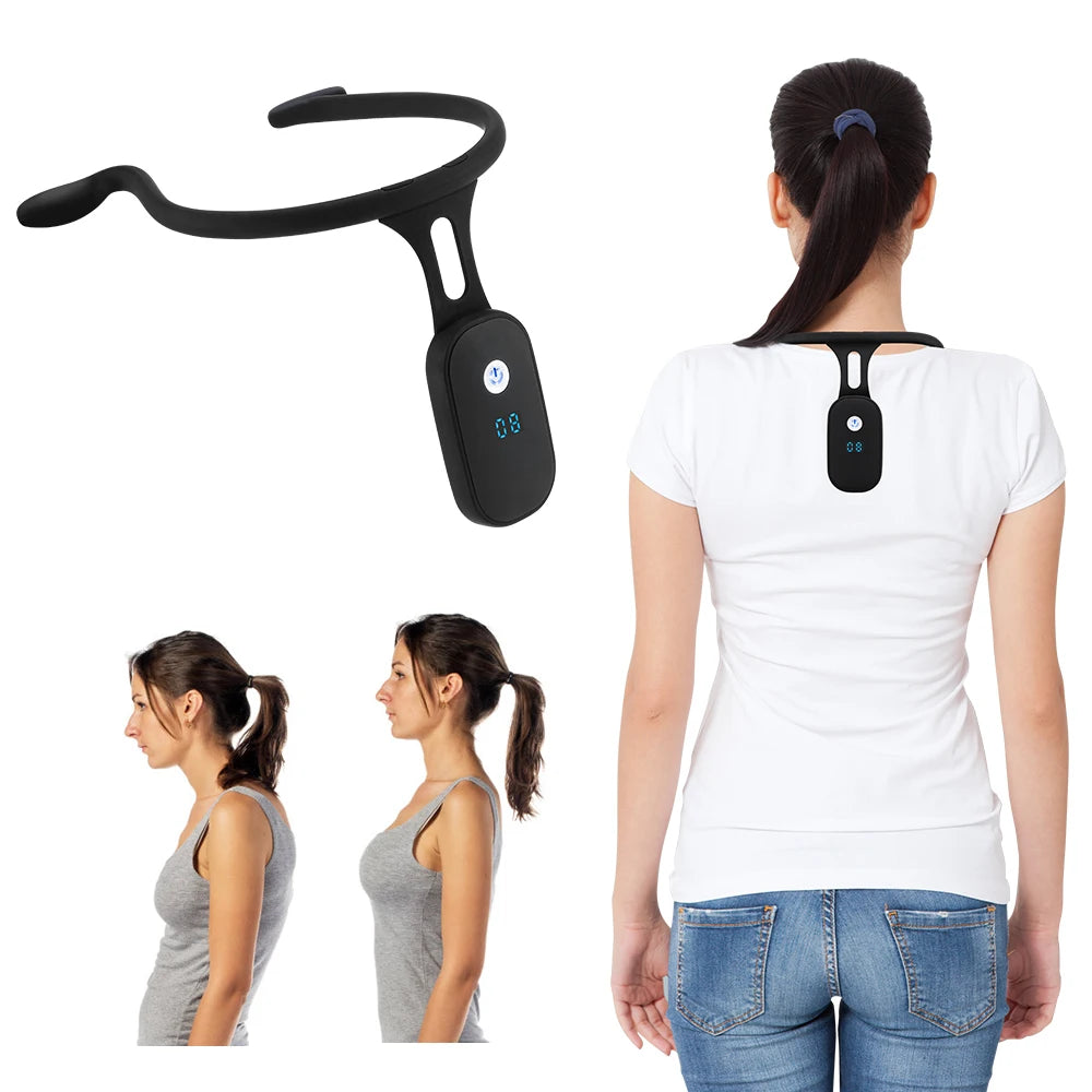 Smart Vibration Posture Corrector with LCD Display