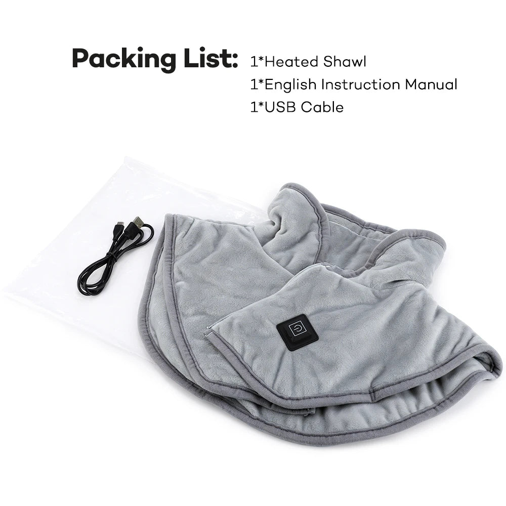 USB Heated Shoulder and Neck Warming Shawl - 18