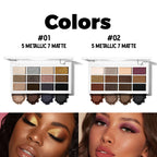 12-Color Neutral Eyeshadow Palette for Smoky and Party Looks