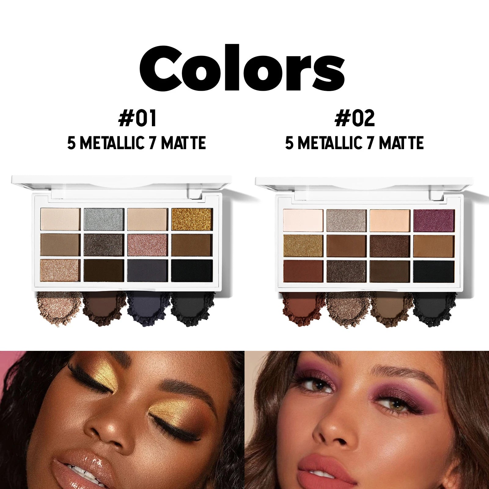 12-Color Neutral Eyeshadow Palette for Smoky and Party Looks
