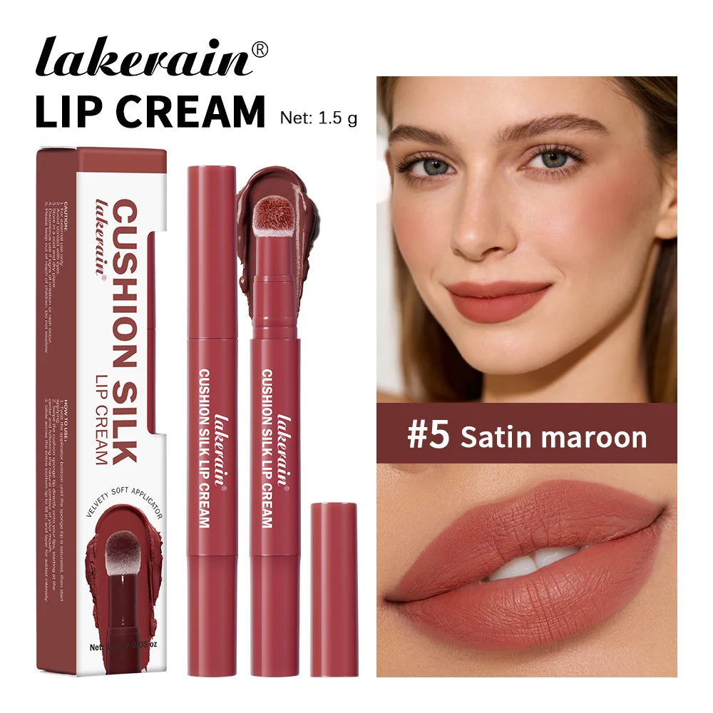 2-in-1 Velvet Lip Cream and Cheek Blush with Cushion Applicator - 24