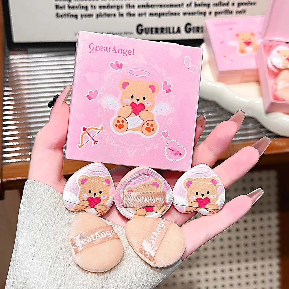 5-Piece Portable Makeup Powder Puff Set