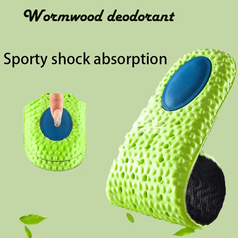 Shock-Absorbing Wormwood Sports Insoles