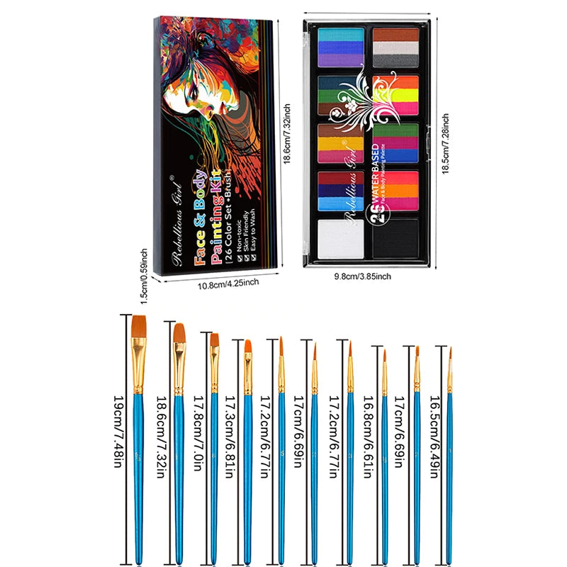 Professional Face and Body Painting Palette Kit for Parties