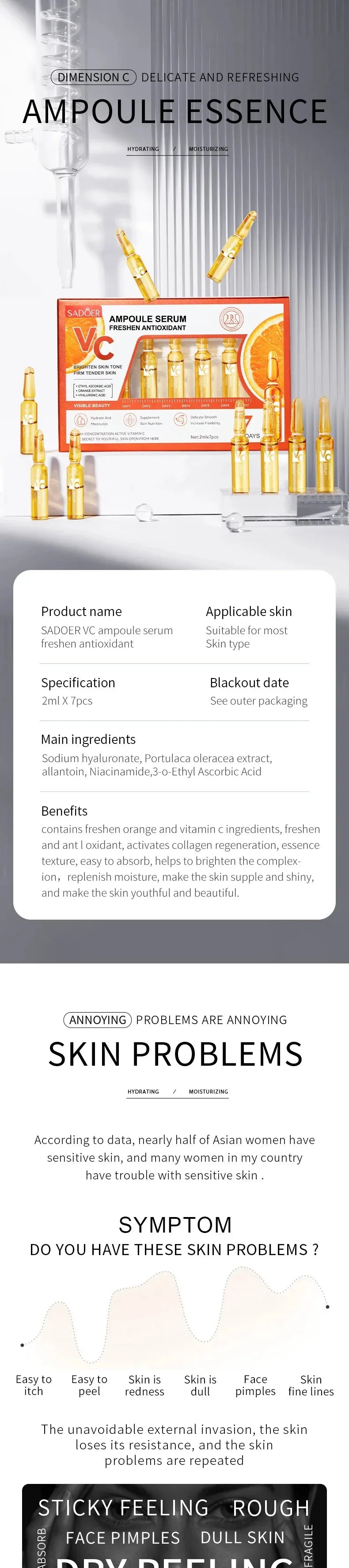 24K Gold Anti-Aging Ampoule Serum for Youthful Radiant Skin