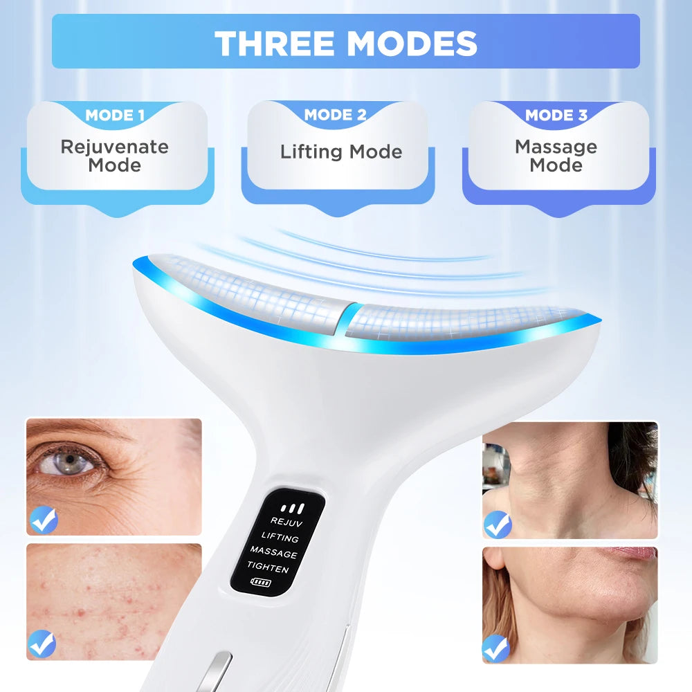 LED Facial and Neck Skin Tightening Massage Device - 5