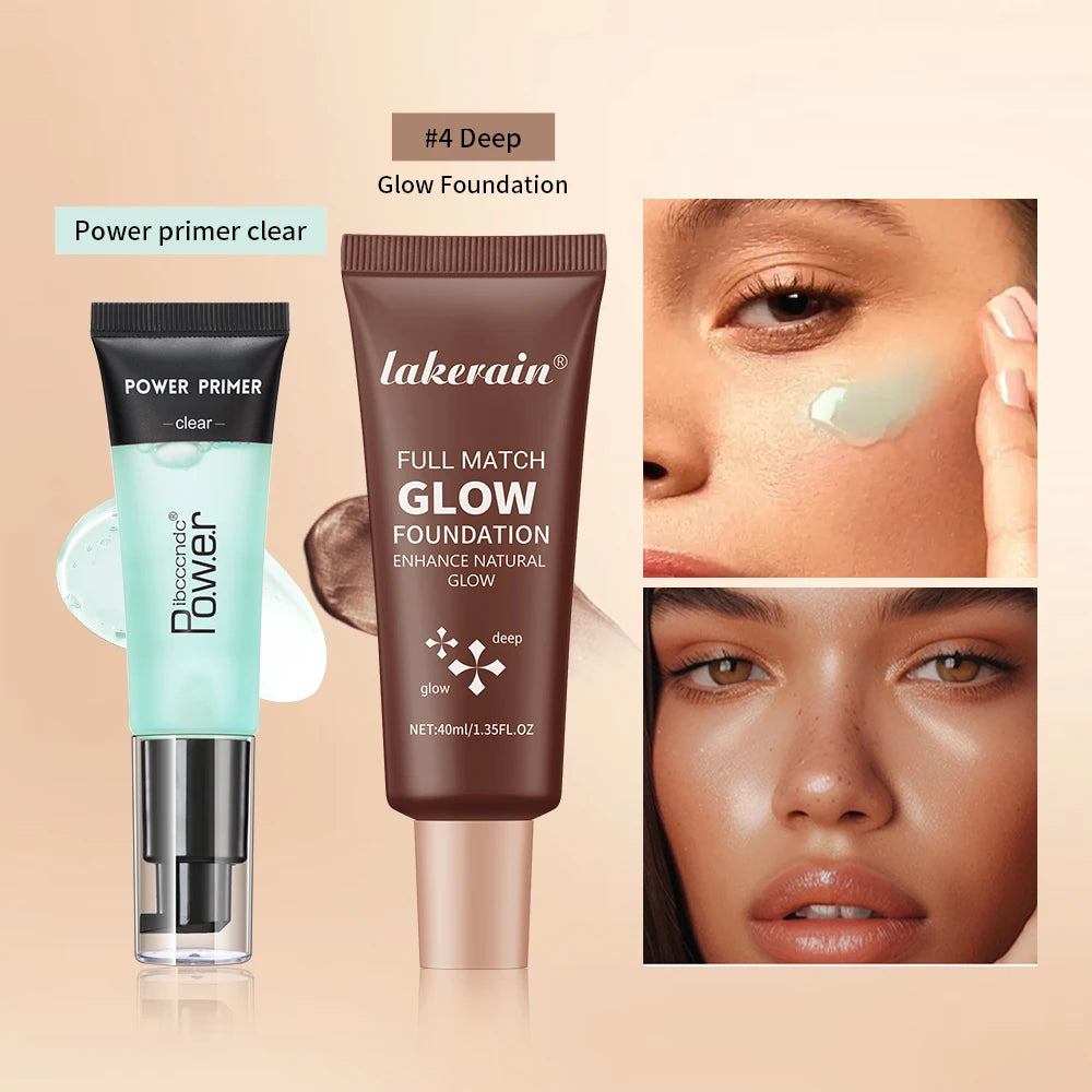 Hydrating Primer and Glow Foundation Makeup Set - 8