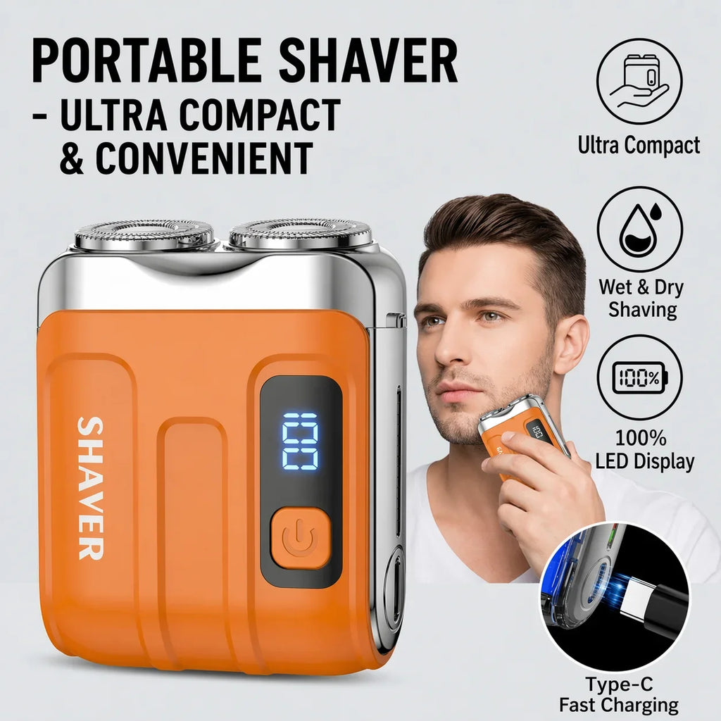 Portable Electric Rotary Shaver for Men
