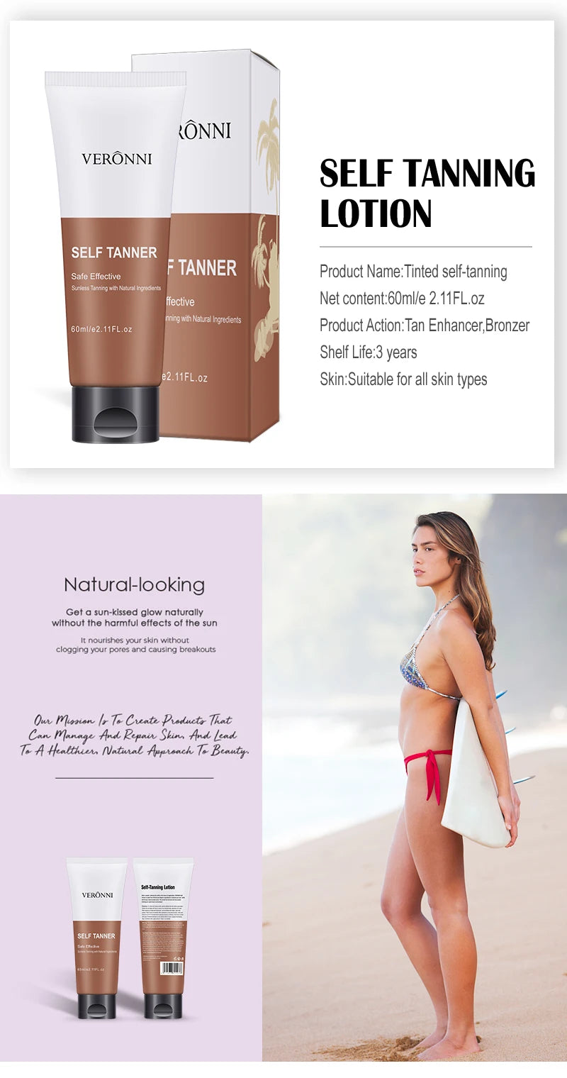 Sunless Self-Tanning Body Bronzing Cream