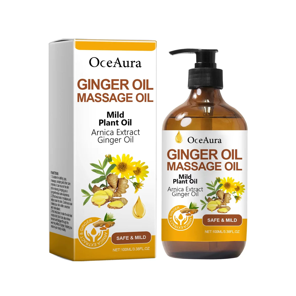 Relaxing Ginger Body Massage Oil for Muscle Relief