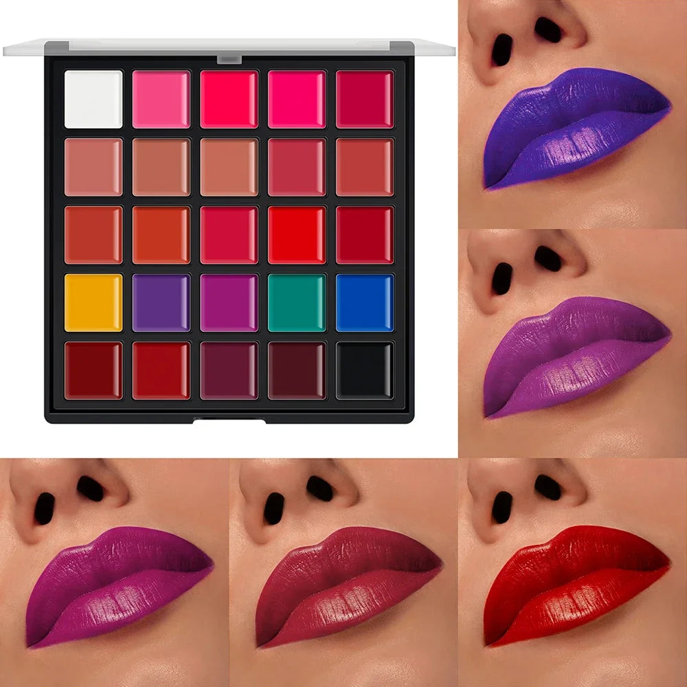 25-Color Professional Lip Makeup Palette - 1