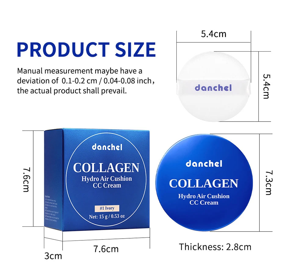 Collagen Hydrating Air Cushion CC Cream for Flawless Dewy Skin
