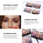 18-Color Glitter and Matte Eyeshadow Makeup Palette