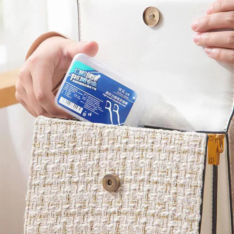 Portable Dental Floss Picks with Travel Case