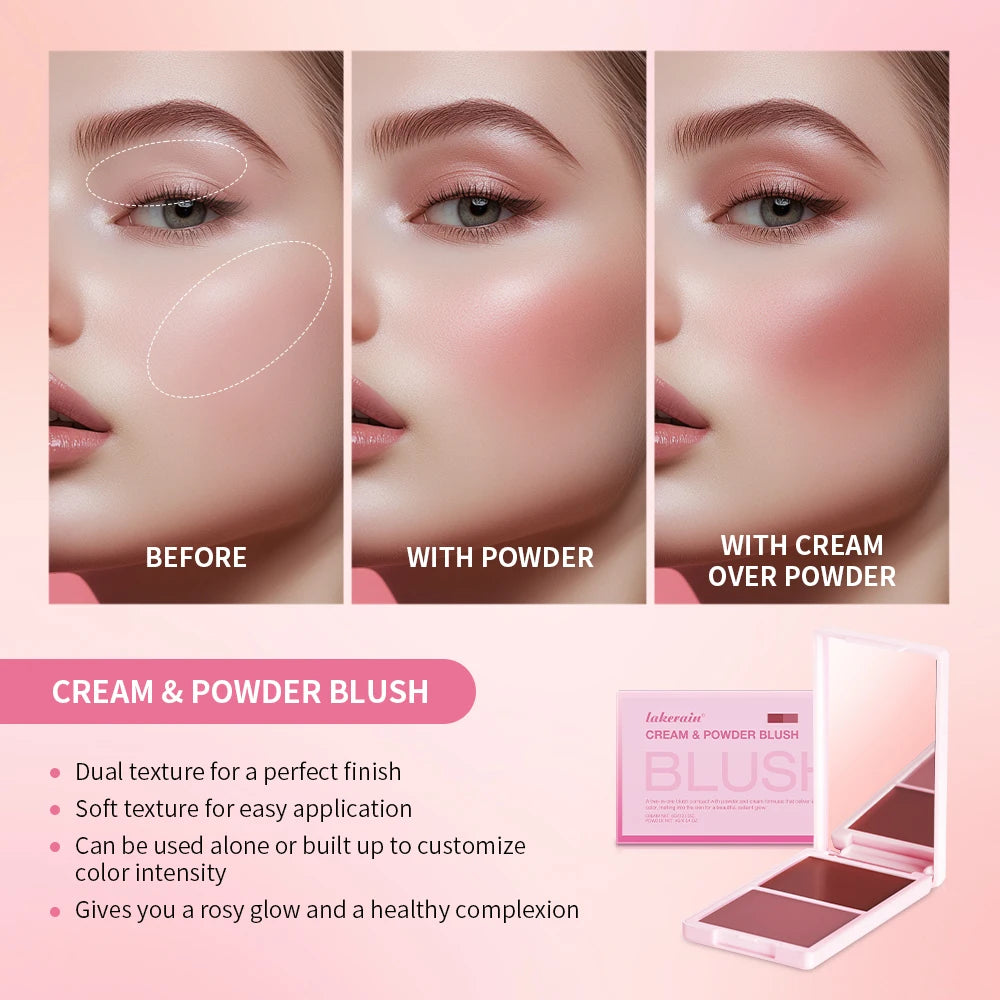 2-in-1 Cream and Powder Face Blush Duo - 4